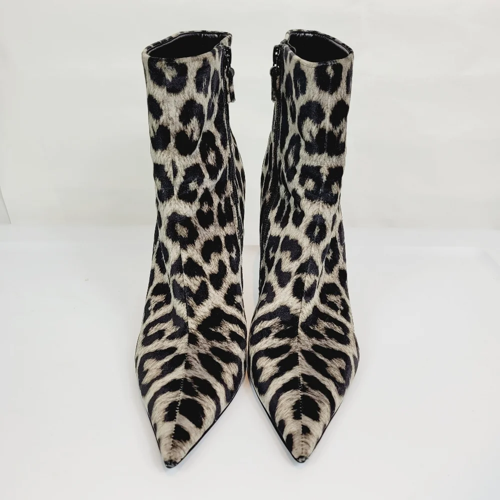 Stella McCartney leopard print heeled booties